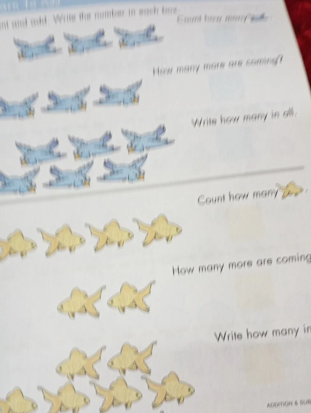 Bendon White and Blue Addition & Subtraction Activity Workbook for Kids